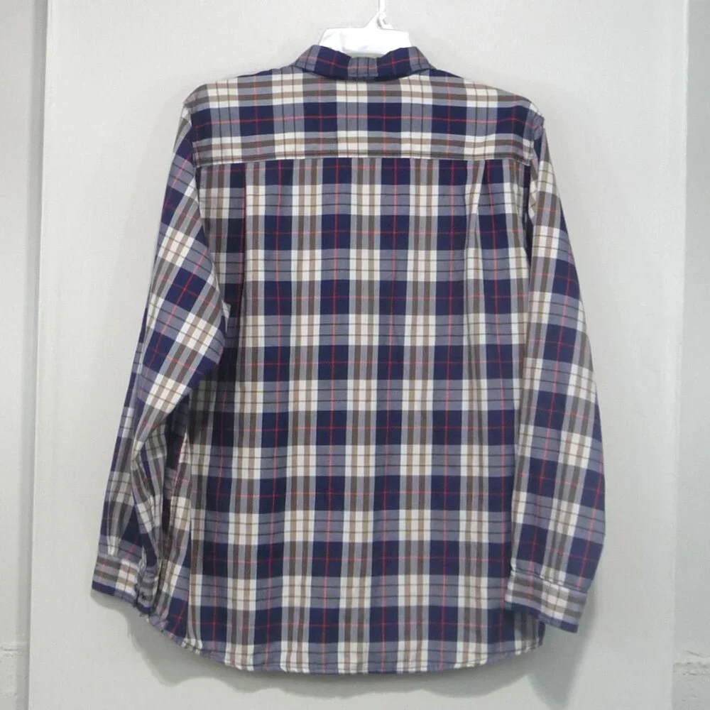 THE NORTH FACE SIZE XL SNAP FRONT SHIRT PLAID